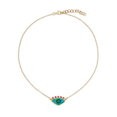 Evil eye necklace by Katerina Psoma